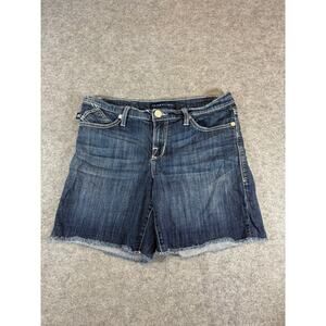 Rock & Republic Denim Jean Cut Off Shorts Womens Size 12 Blue Grunge Summer Boho